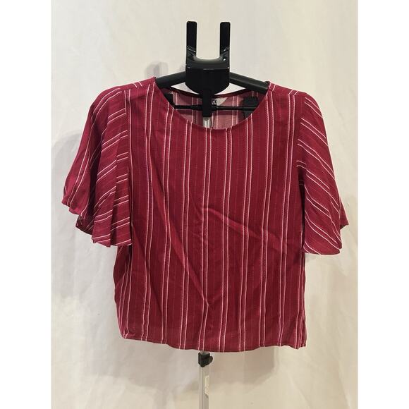 BB Dakota Tops - NWT Jack by BB Dakota Lipstick Red Striped Blouse Women's size S